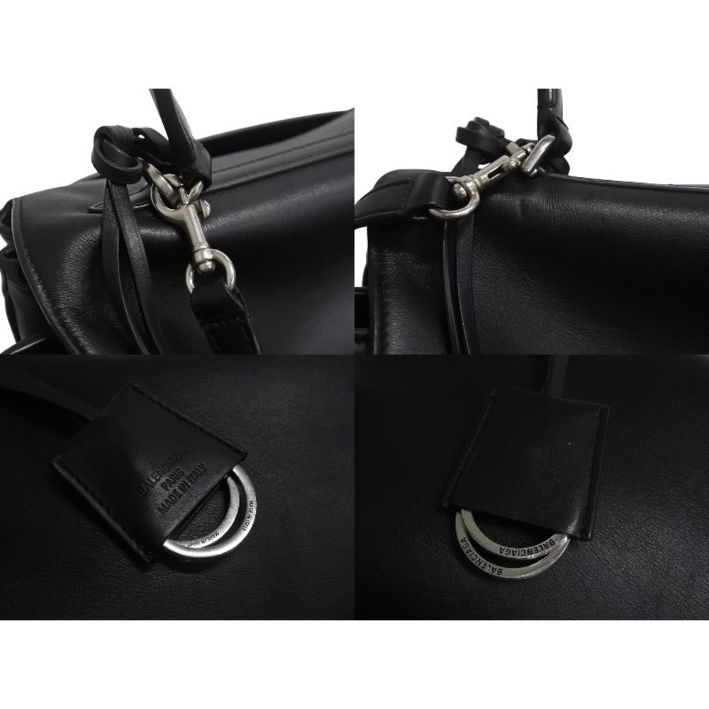 BALENCIAGA Rodeo Leather Shoulder Bag Black - Picture 3 of 10